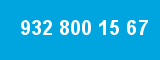 932 800 15 67 932 800 15 67